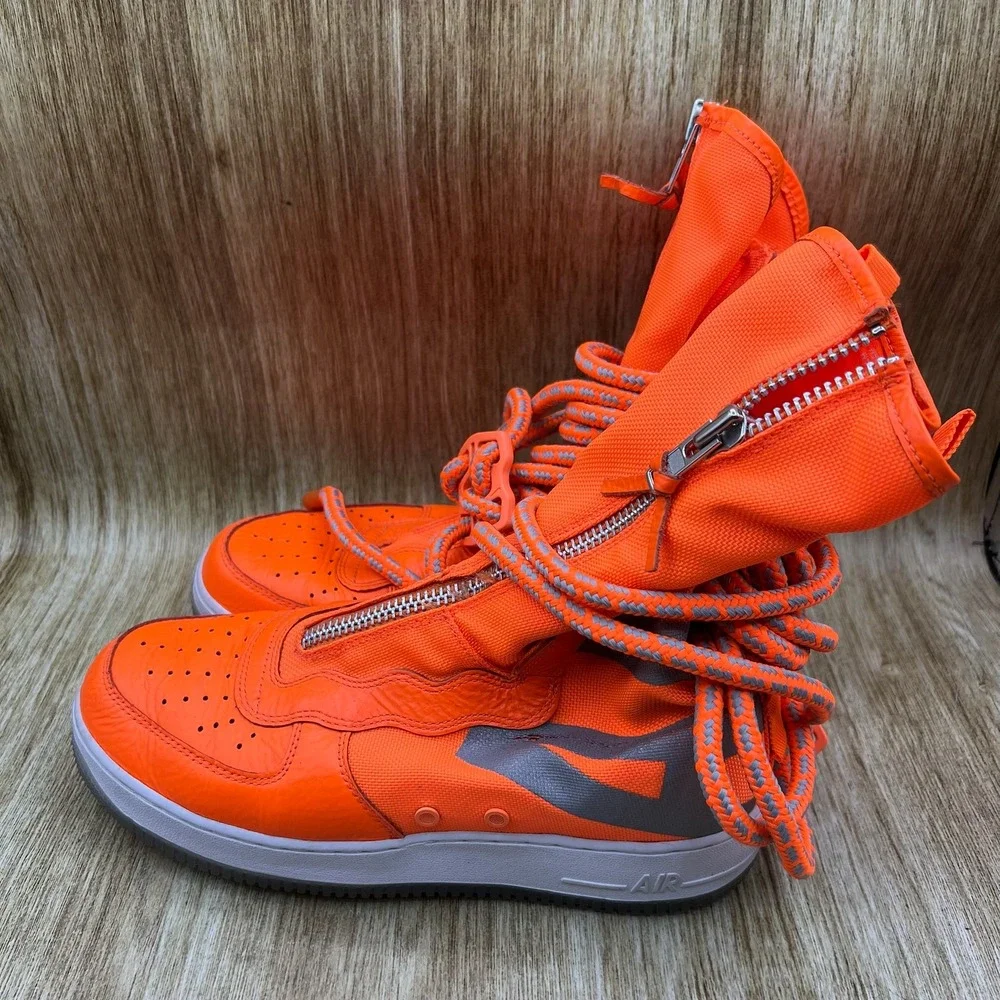 Nike SF Air Force 1 High Men's Size‎ 9 Total Orange Sneakers Shoes AA1128-800